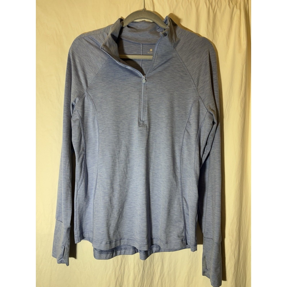 Apana‎ Women's Large Athletic Jacket 1/4 Zip Heathered Gray W3